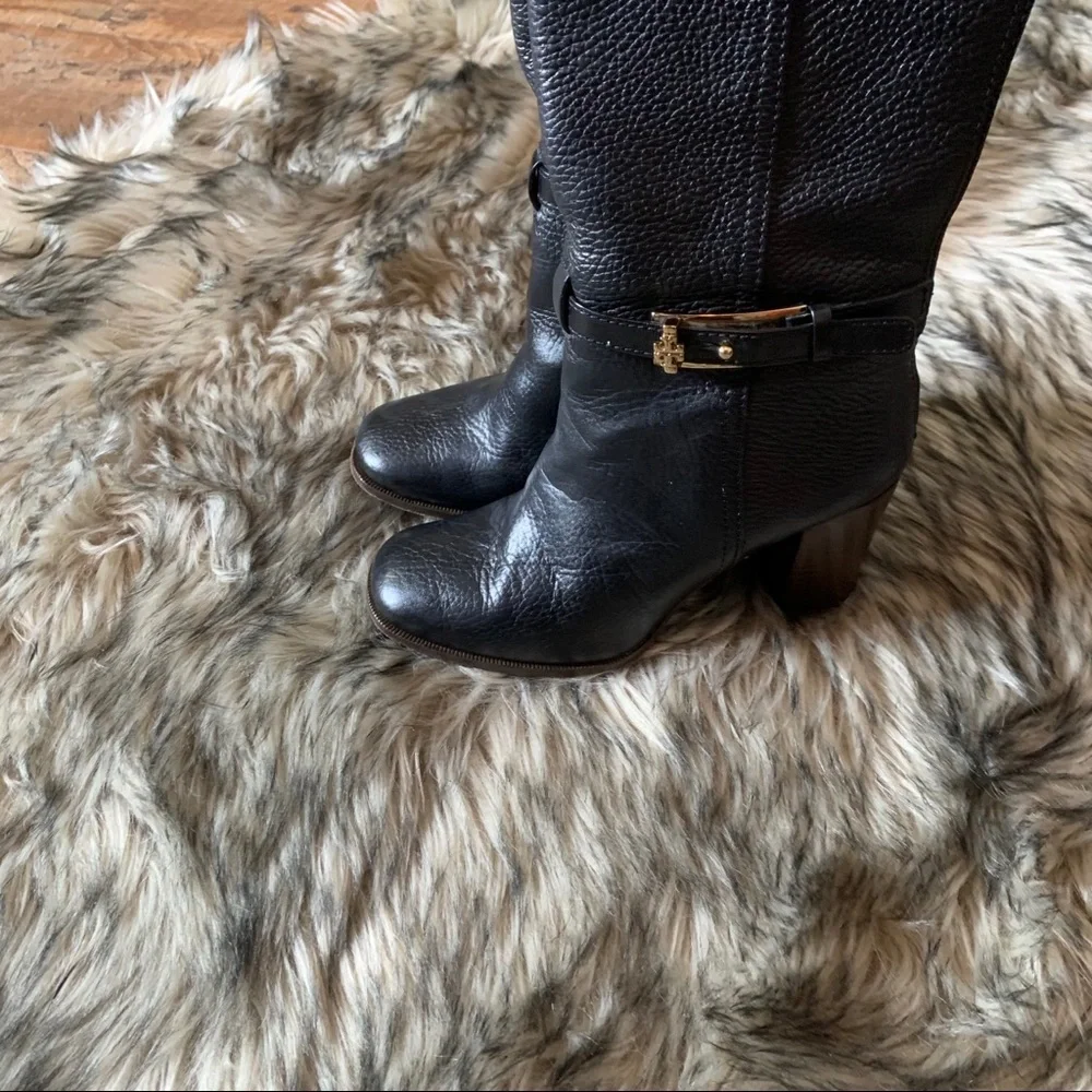 Tory Burch Black‎ Jenna Tumbled Leather Boots shoes luxury